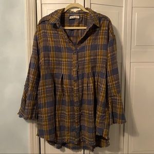 Free People Plaid Tunic